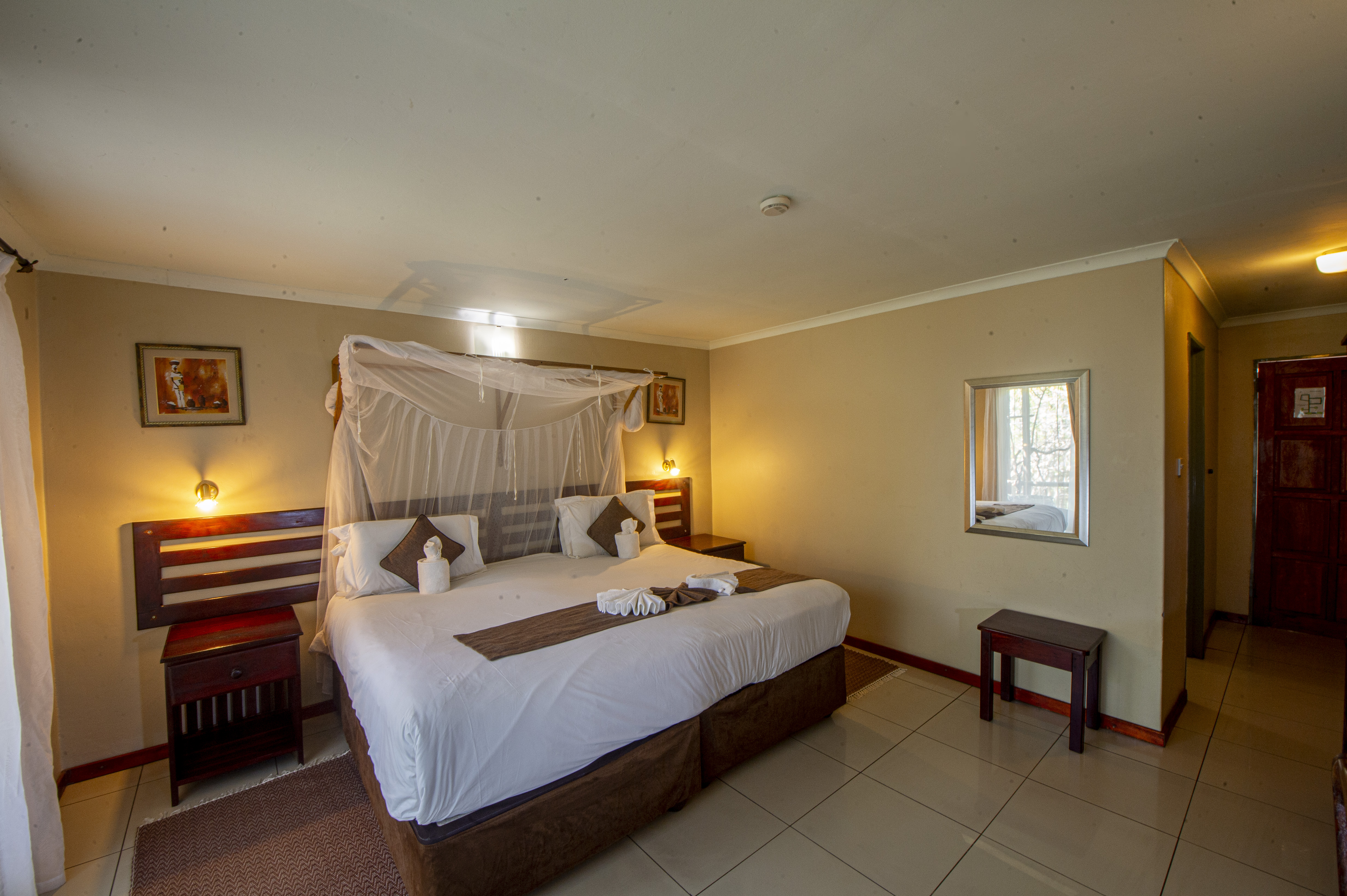 Room interior with tea station