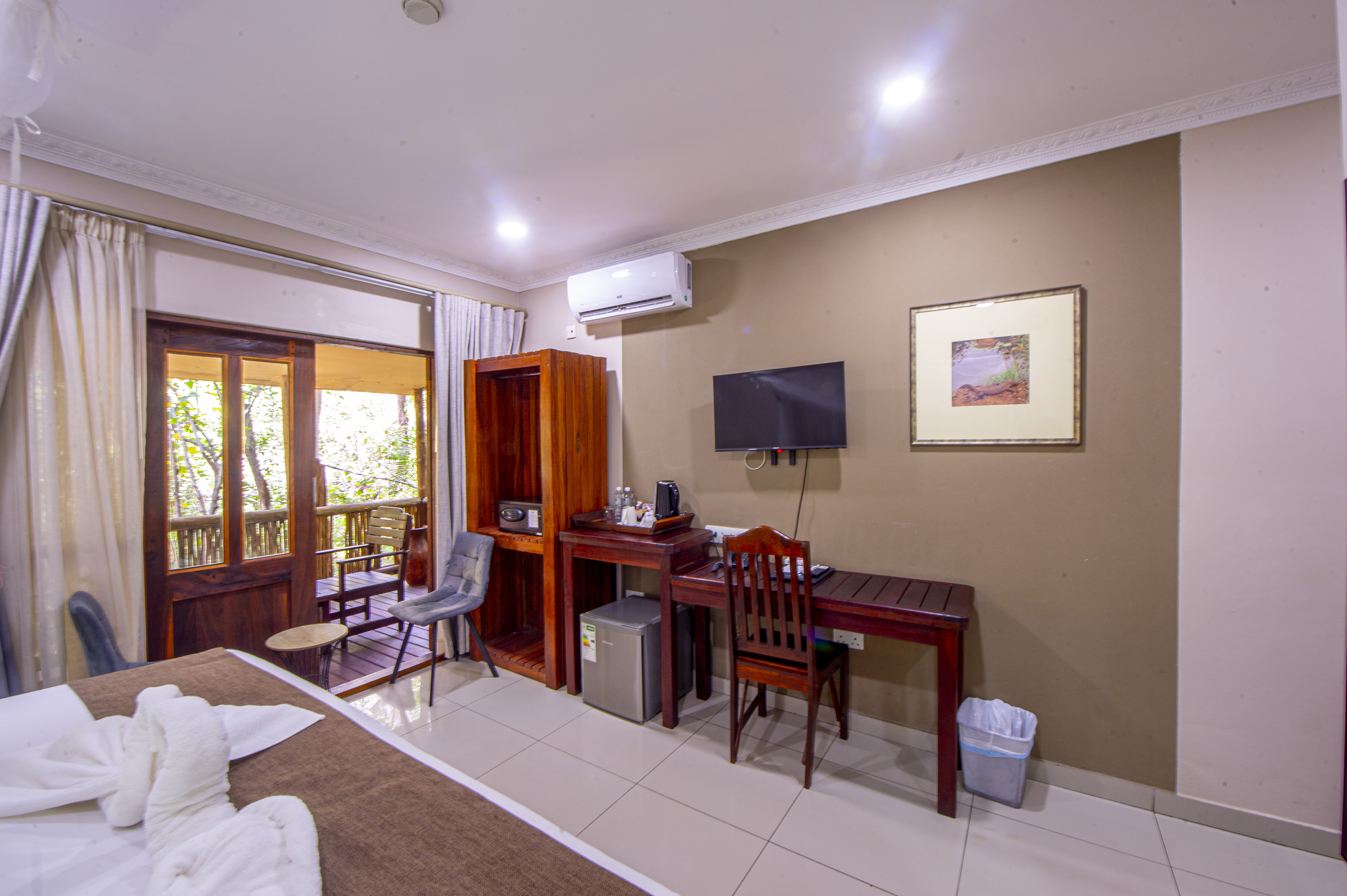 Guest room interior at Kwalape Safari Lodge