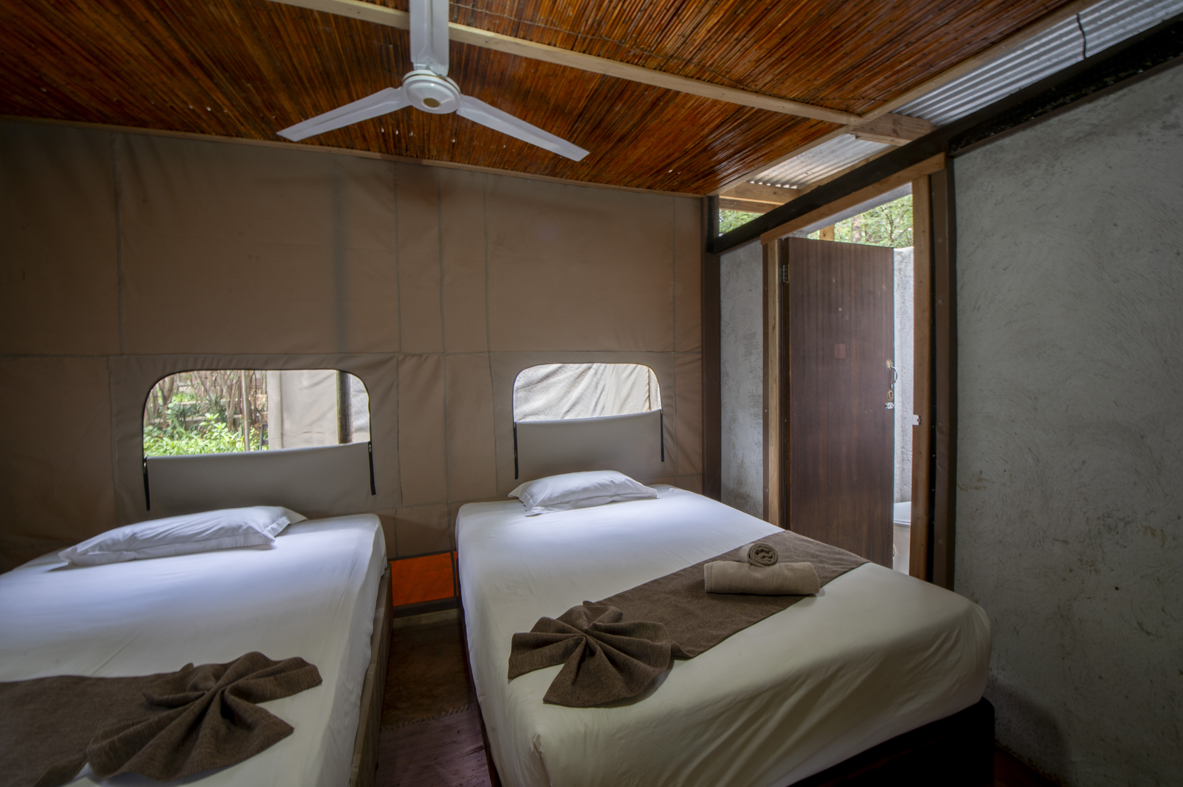 Comfortable guest room at Kwalape Safari Lodge